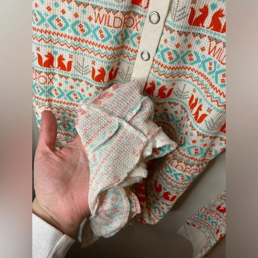 ✨Host Pick✨ Wildfox Intimates Fox Print “Ye old” Holiday Christmas Rustic Romper - Picture 6 of 8